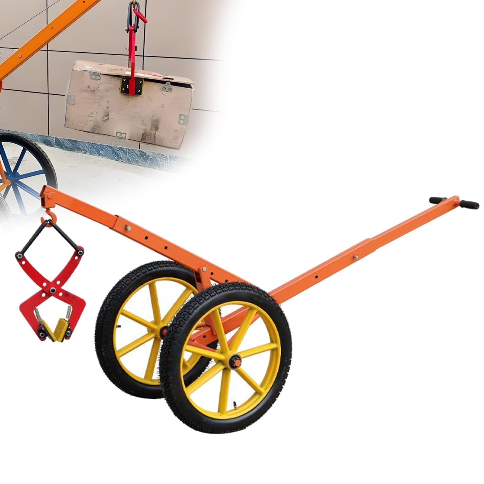 AKFNCJE Heavy-duty Stone-lifting Cart, Adjustable Height Cart