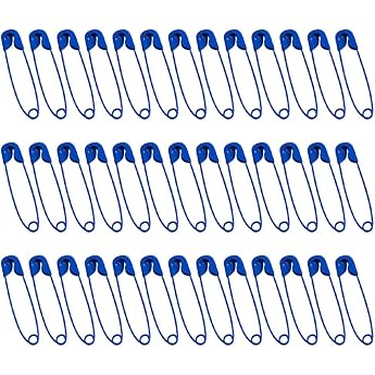 FSSTUD 100 Pcs Small Metal Safety Pins Sewing Needles Fine Tailor Pins Arts and Crafts Quilting Jewelry Making for Home Office Blue