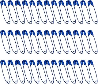 100 alfileres de seguridad de metal pequeños de 31 x 7 mm, para coser ropa, alfileres de costura fina, para arte y manualidades, para hacer joyas, para el hogar y la oficina, color azul