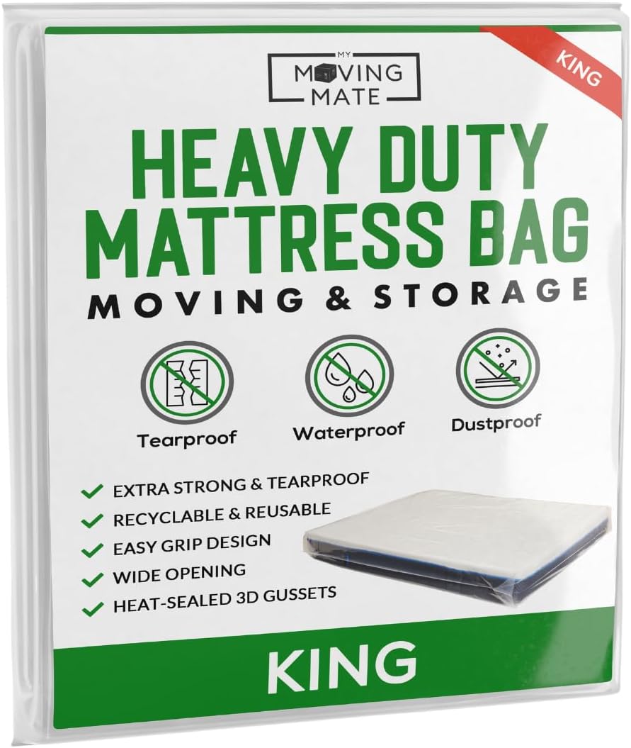 Super King Size Mattress Bag for Moving and Storage 5 Mil Mattress