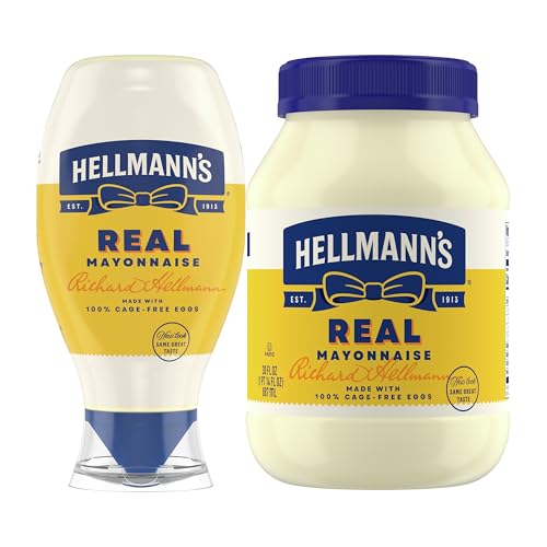 Hellmann's Real Mayonnaise Pack of 15 Tub for Foodservice Made with quality ingredients 30 OZ