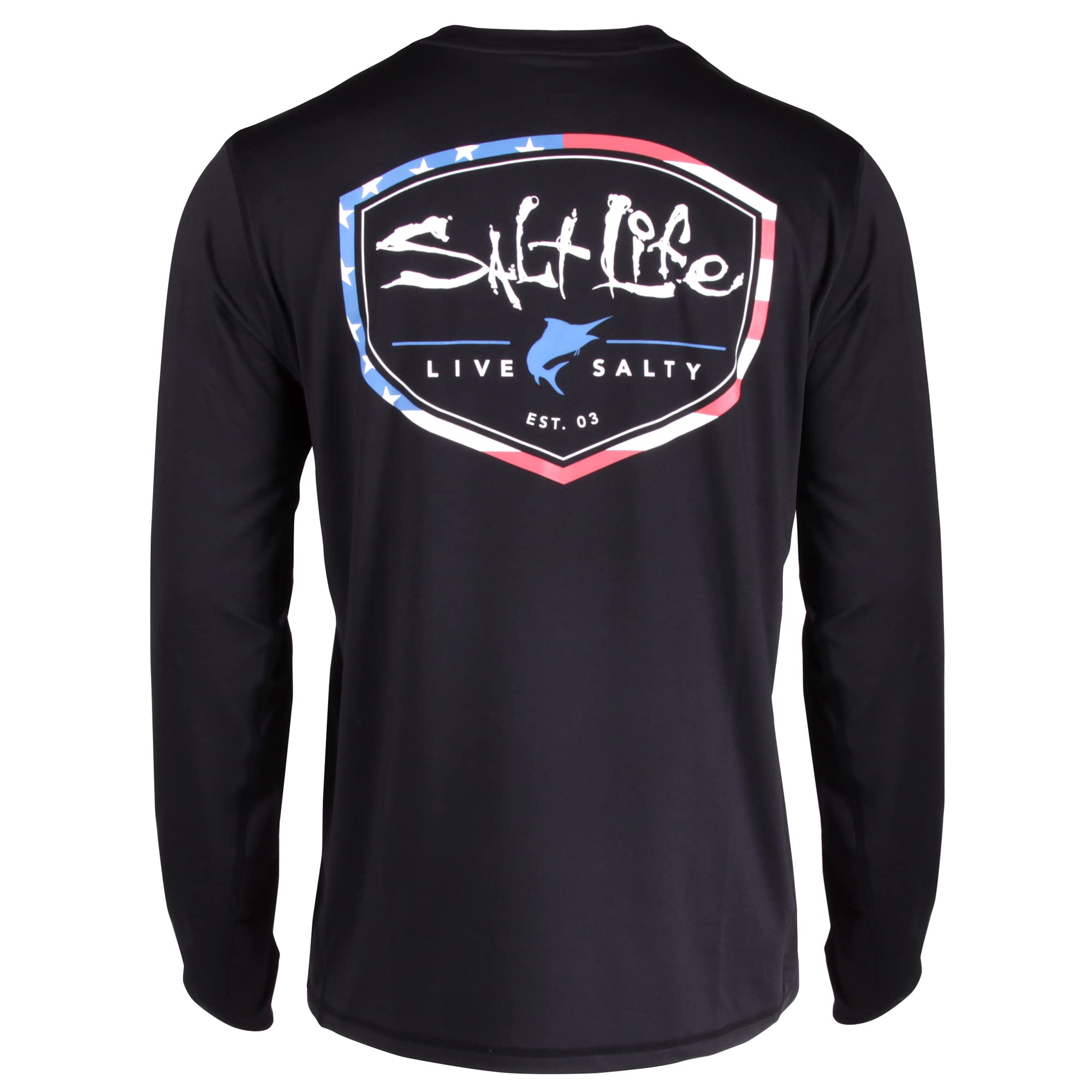 Salt Life Men's Stand Up Long Sleeve Lightweight Nanotex Performance Shirt