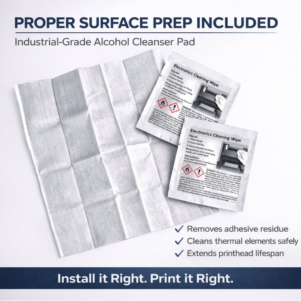 OEM Replacement Kit: Zebra: GK420T OEM printhead + Alcohol Cleanser and Expert Install Instructions. Replaces 105934-038