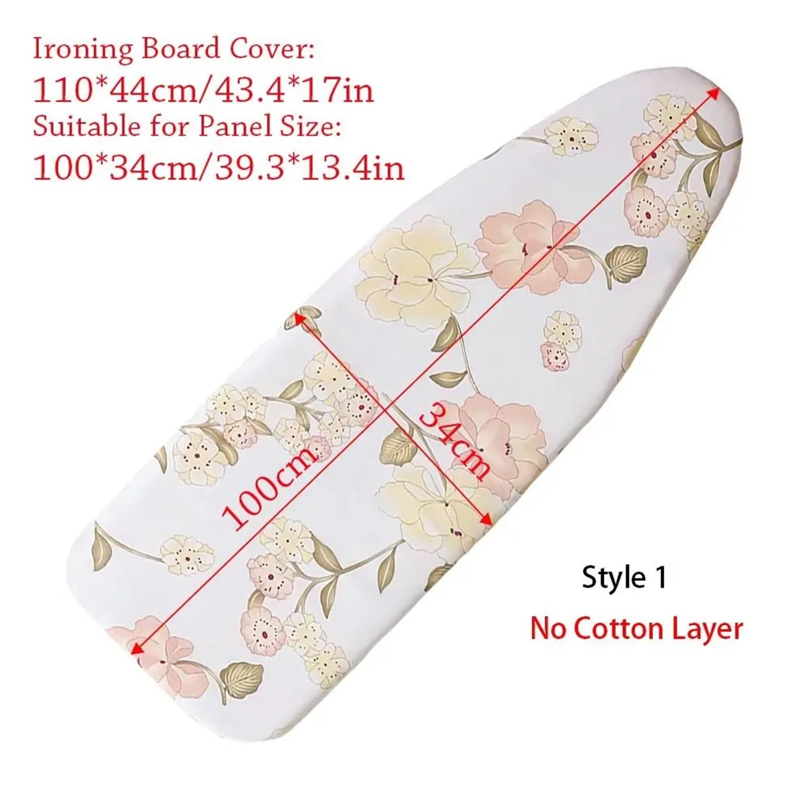 Coperture per assi da stiro, Panno durevole for asse da stiro, cuscinetto addensato resistente al calore, forniture universali for bucato, imbottito stampato(1 for Panel 100x34cm)