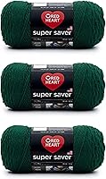 Vista 64 de Red Heart Super Saver - Hilo de salvia ligera, paquete de 3 unidades de 6.98 oz/7 onzas, acrílico, 4 medianos (peinado), 364 yardas, tejido/ganchillo