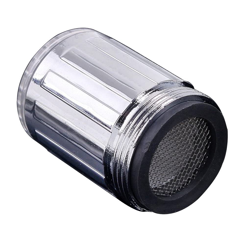 Ebilun Silver Rgb Color Changing Water Nozzle Tap,Temperature Sensor Intelligent Faucet