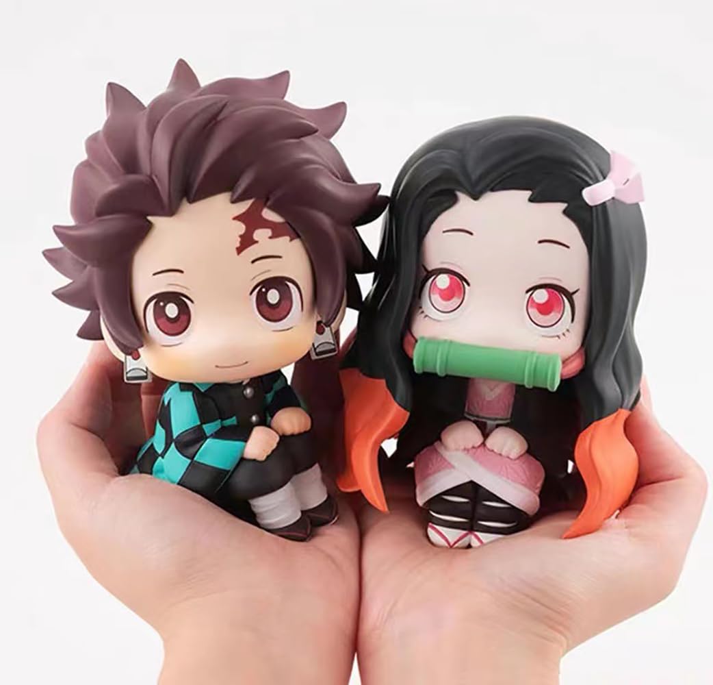 Figurines Démon Slayer - Pack De Statuettes Anime Mignonnes Nezuko & Personnages Pour Décoration Et Collection