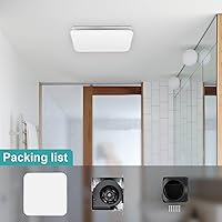 Vista 7 de Extractor de Baño 110CFM con Diseño de Rejilla Oculta, Sistema de Ventilador de Ventilación de Techo Silencioso Ultra 1.0 Sones - Extractor de Baño