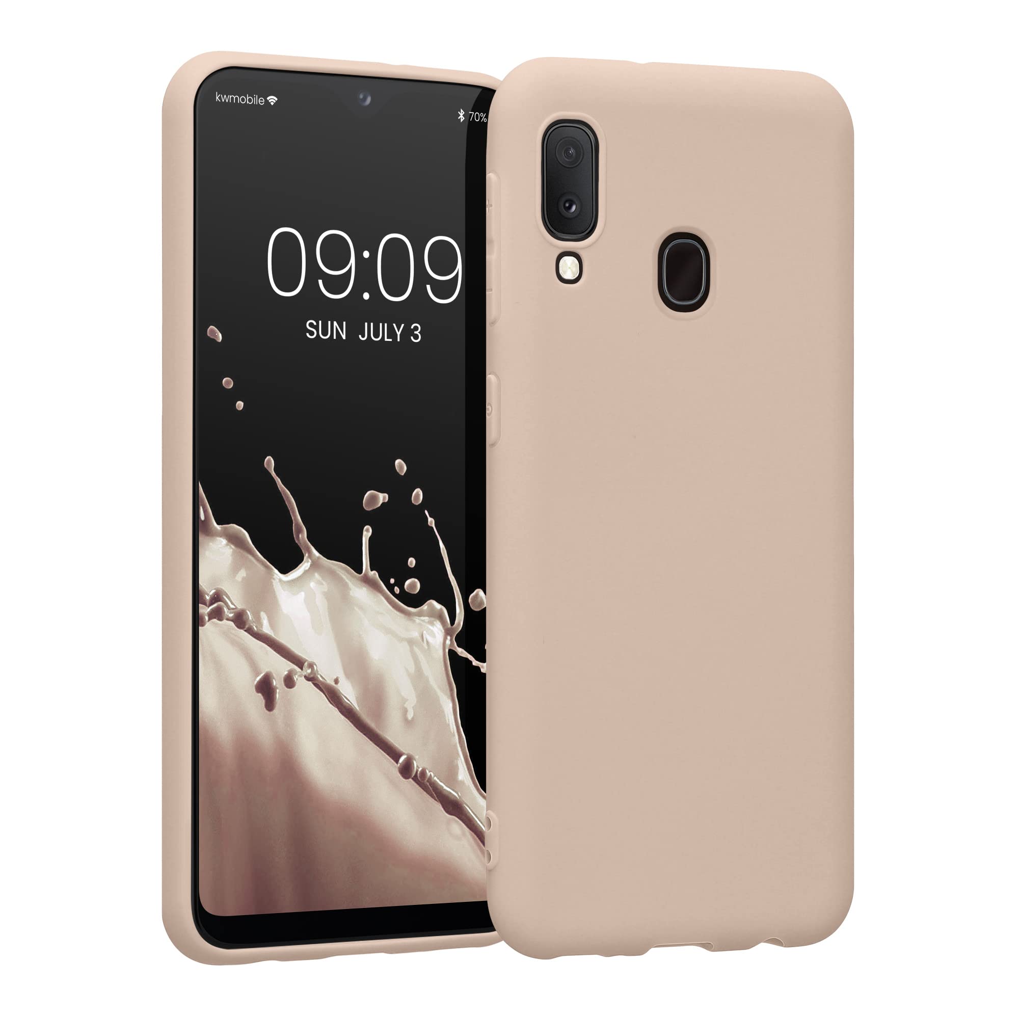 kwmobile Schutzhülle Backcover für Samsung Galaxy A20e – Coconut Swirl, TPU Silikon