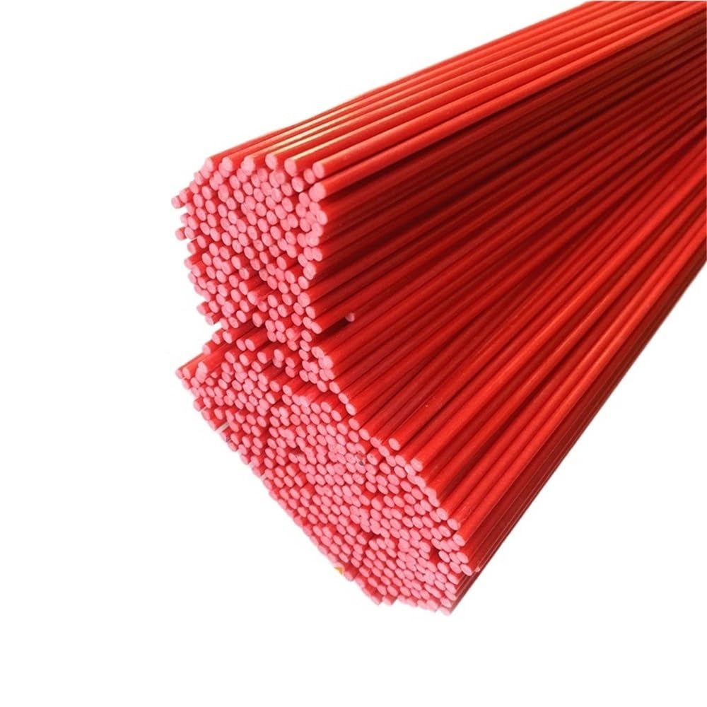 Varilla de fibra de vidrio roja de 5 uds, barra sólida de fibra de vidrio resistente a altas temperaturas, longitud 0,5 m, varilla sólida redonda de fibra de vidrio de 1m(1x500mm)