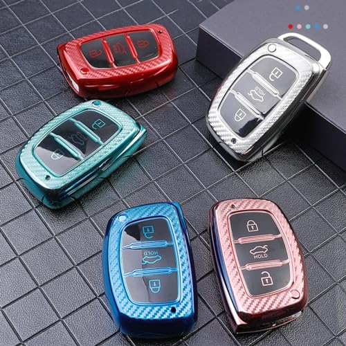 Funda para llave de coche Hyundai con 3 botones para Tucson Sonata y Elantra 7