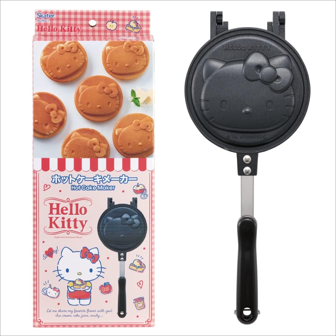 Skater ALHOC1-A Pancake Maker, Fun for Parents and Children, Direct Fire, Aluminum, Hello Kitty 23, Sanrio, Easy Care
