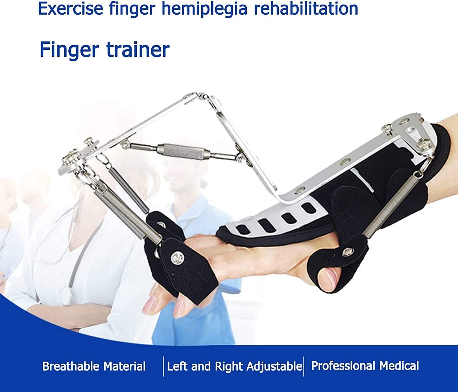 Órtesis de Dedo de Muñeca,Órtesis de Dispositivo de Entrenamiento de Dedo Y Muñeca Ajustable, para Rehabilitación de Manos y Dedos Ejercicio