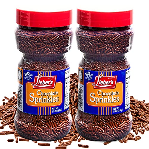 Lieber's Chocolate Sprinkles | Tasty Chocolate Jimmies Are A Great Dessert Topping For Cooking...
