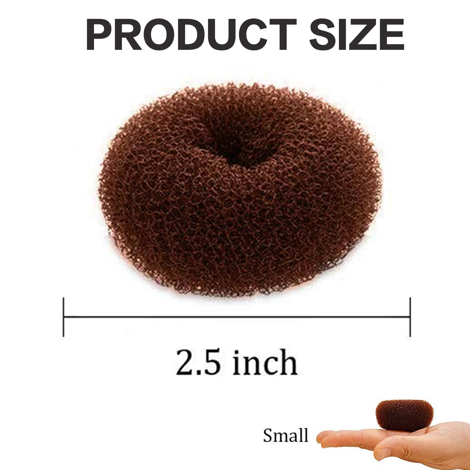 Extra Hair Donut Bun Maker for Kids Ring Style Bun, 4PCS Chignon Hair Small Doughnut Shaper for Short and Thin Hair (Small - Image 2