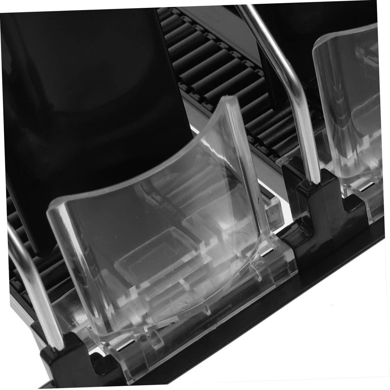 Zerodeko Organizador de Bebidas Automático Pack de 3 Unidades para Refrigerador Superficie Pulida y Estructura de ABS y Acero Inoxidable para Tienda y Hogar