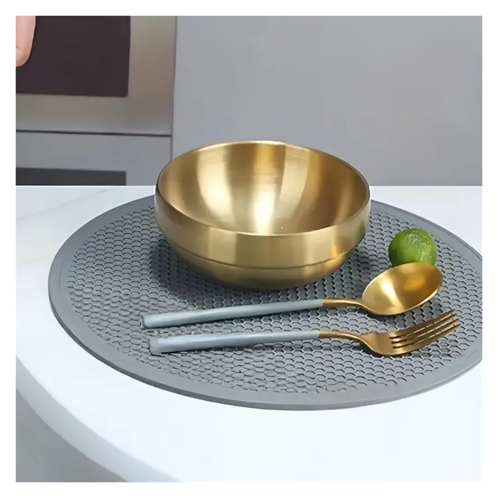 Tapis de micro-ondes multifonction en silicone, dessous de plat d'isolation thermique, tapis de cuisine antidérapant