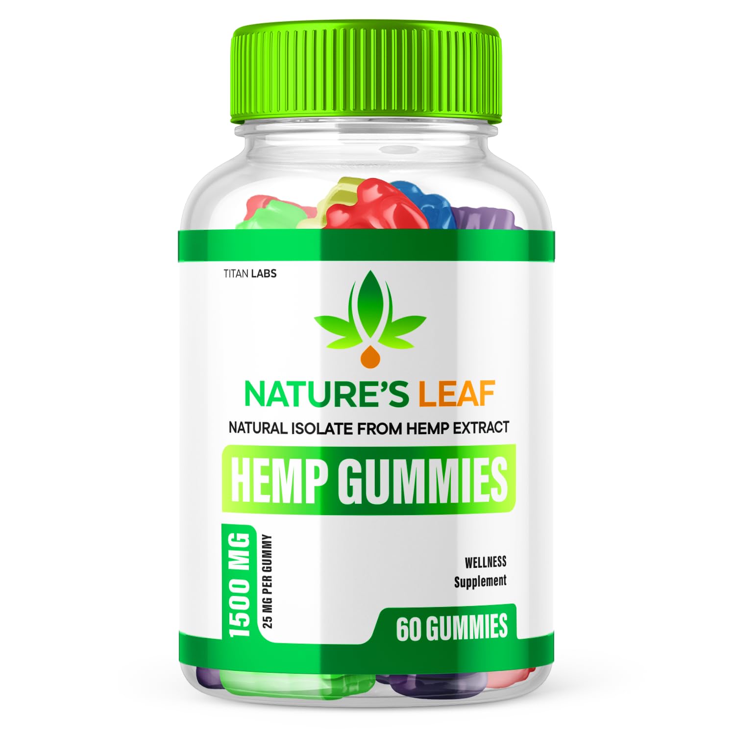 Nature's Leaf Gummies - Nature's Leaf Hemp Infused Gummies, Natures Leaf Hemp Gummies Advanced Supplement, Natures Leaf Gummies with Natural Hemp Extract Plus Vegan Omega 3-6-9 (60 Gummies)