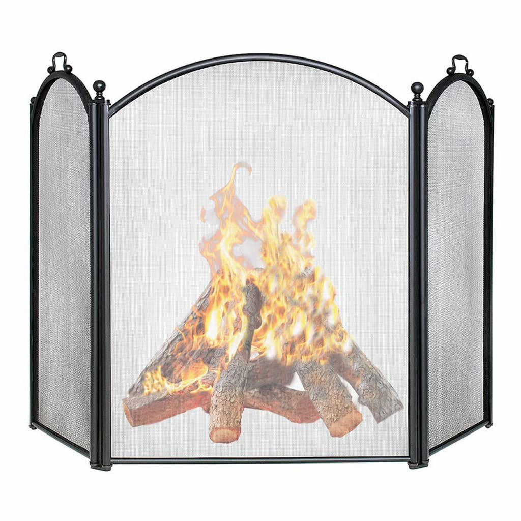 Salvachispas Chimenea Moderno Chimenea Pantalla de partición Tri-Fold Con Net Hogar Chimenea Puerta protectora Decoración de la puerta Spark barandilla Seguridad Cerca de seguridad ( Size : B )