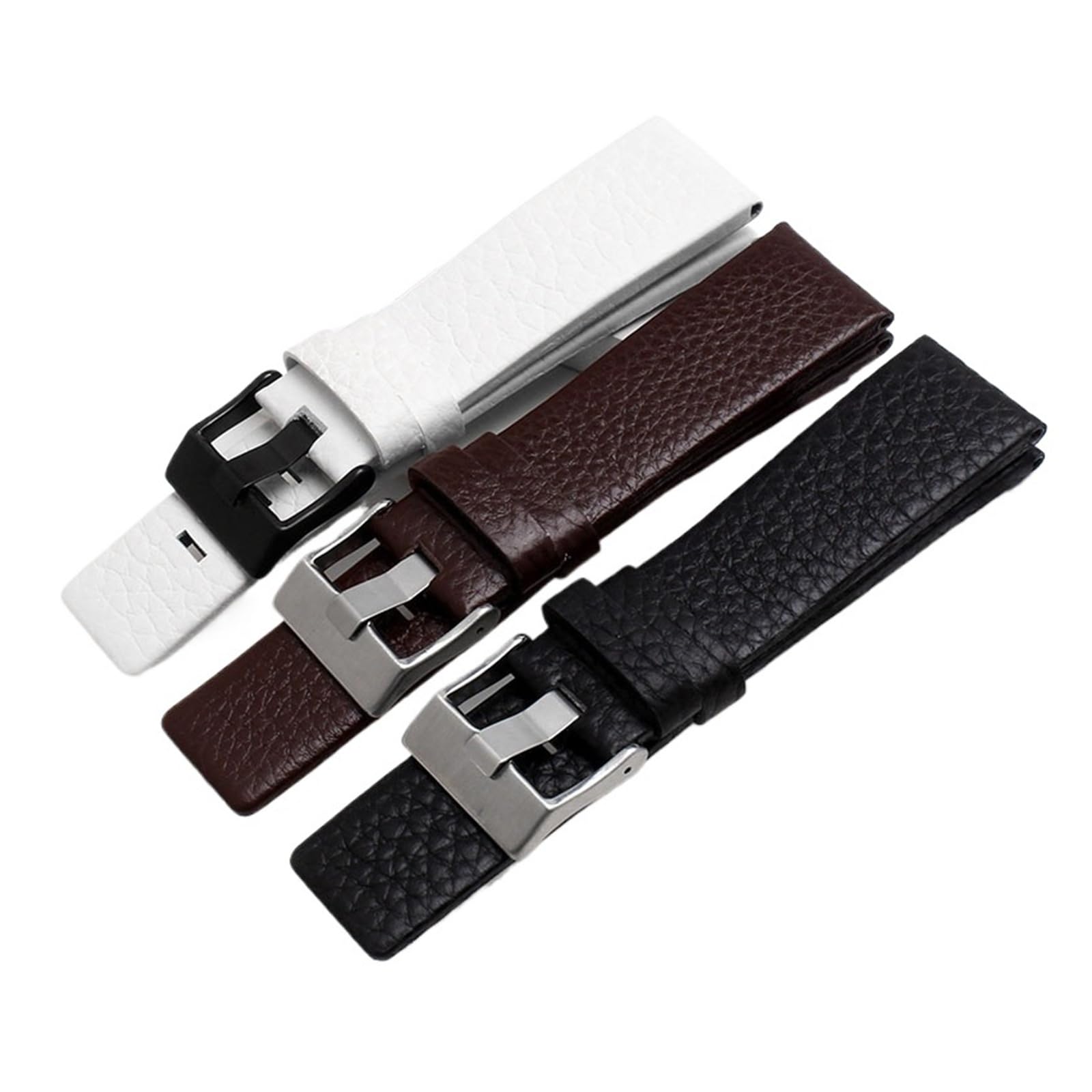Genérico NASUNJIA Correa De Reloj Cuero Genuino Compatible Con Diesel DZ1405 4323 4344 4427 7257 4283 Hebilla Pasador (24, 26 Y 28 Mm)