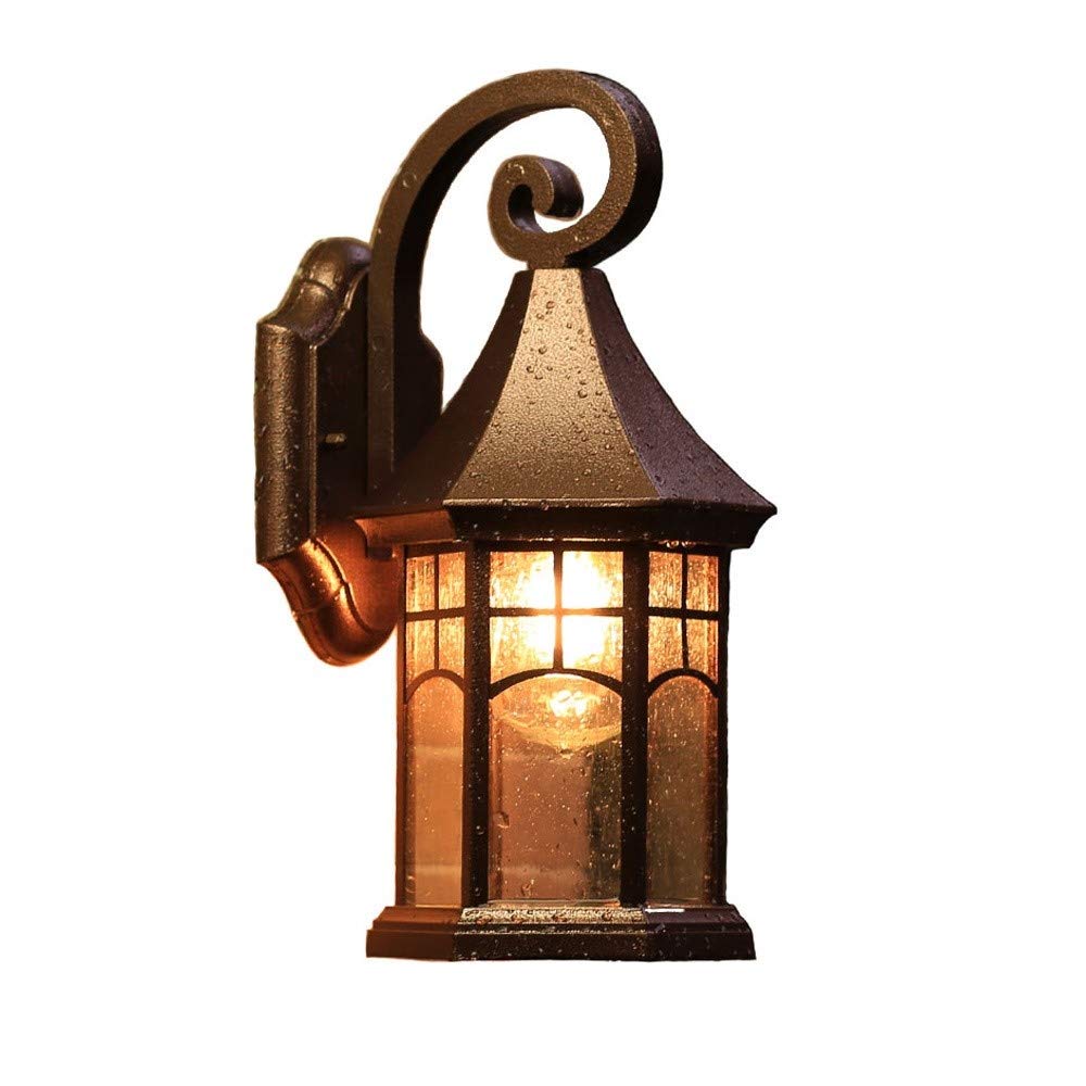 Lumière murale rétro en fer étanche E27 de style loft pour éclairage extérieur vintage