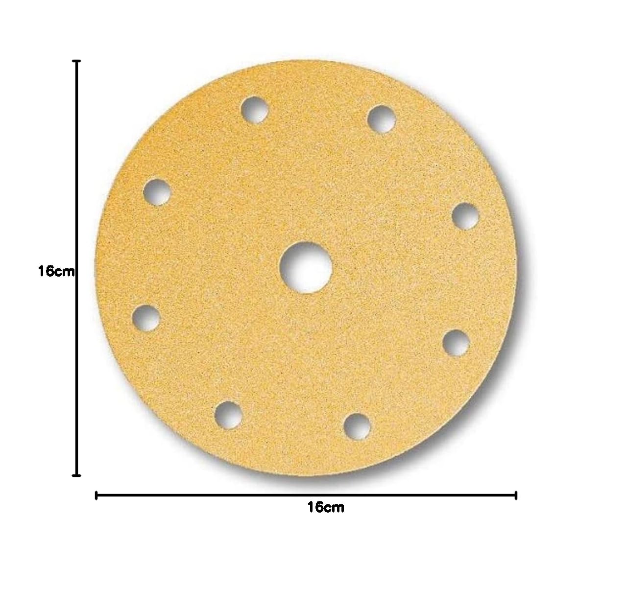 Mirka Gold Papel de Lija Universal Ø150mm 9 Agujeros Grano P100 100 uds