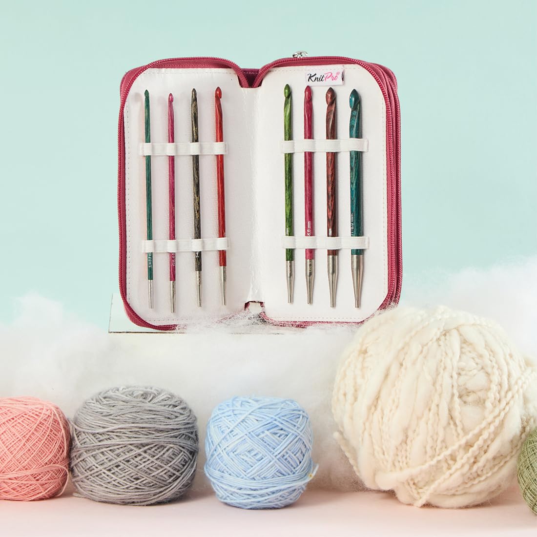 KnitPro Dreamz Deluxe Afghanisches/tunesisches Häkelnadel-Set | 8 Größen (3,5 mm bis 8 mm)