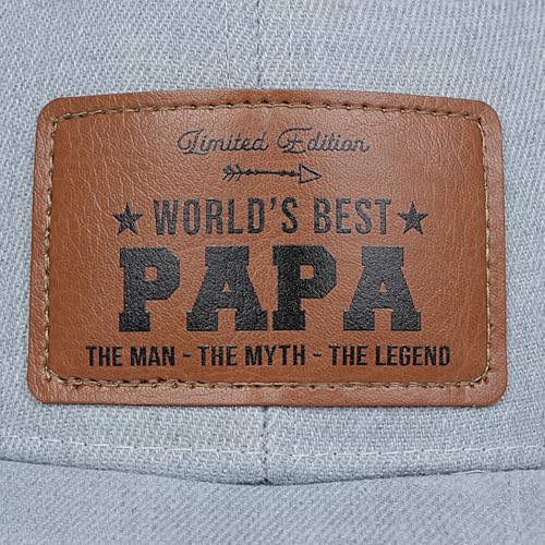 Image of Men's Hat Gifts - Men Cap Gifts for Christmas Father's Day Birthday Trucker Hat Leather Pattern Baseball Cap