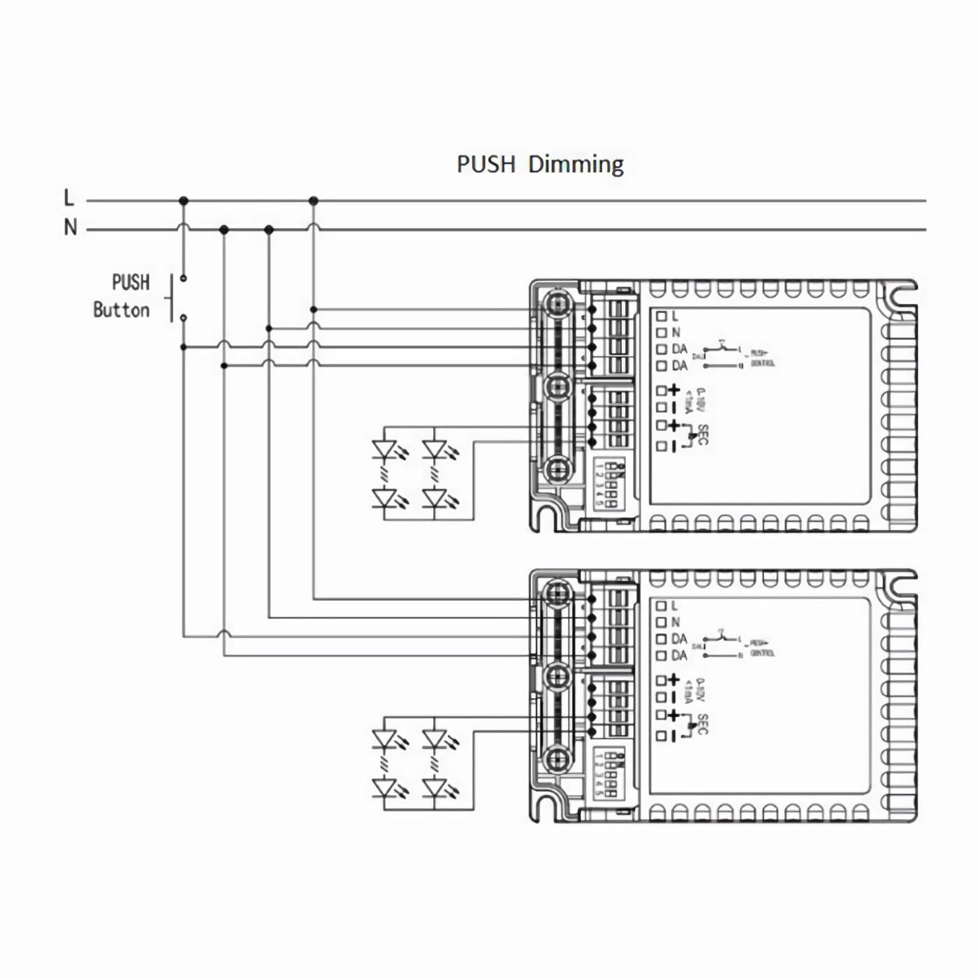 KL30C-PDiiV Merrytek/Kreat Power 30W DALI DT6 Driver LED dimmerabile 1-10V pushDIM corrente costante per lampada da soffitto a LED IP20 300-900mA