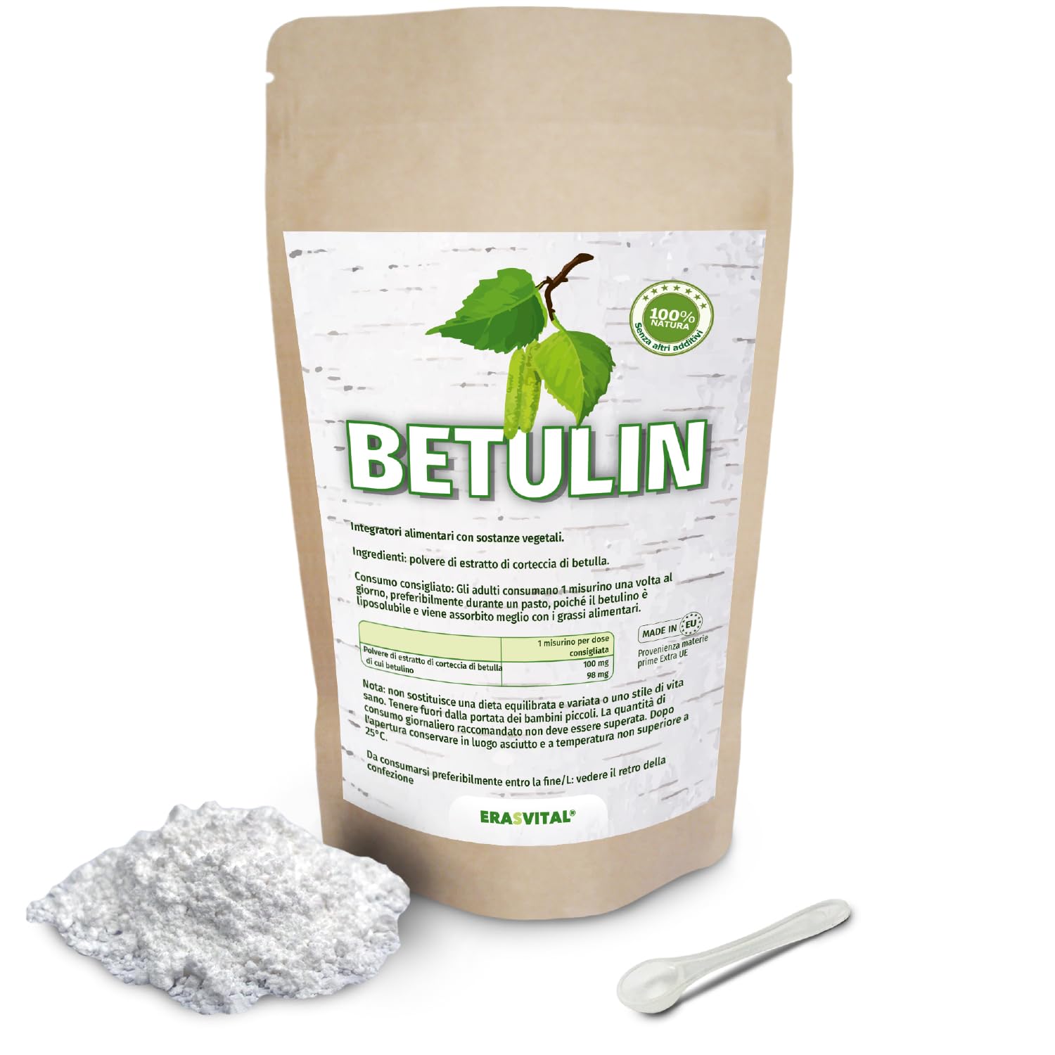 Birkenrinden-Extrakt (Betulin) 98% kosmetischer Rohstoff 100 g DIY Kosmetik vegan