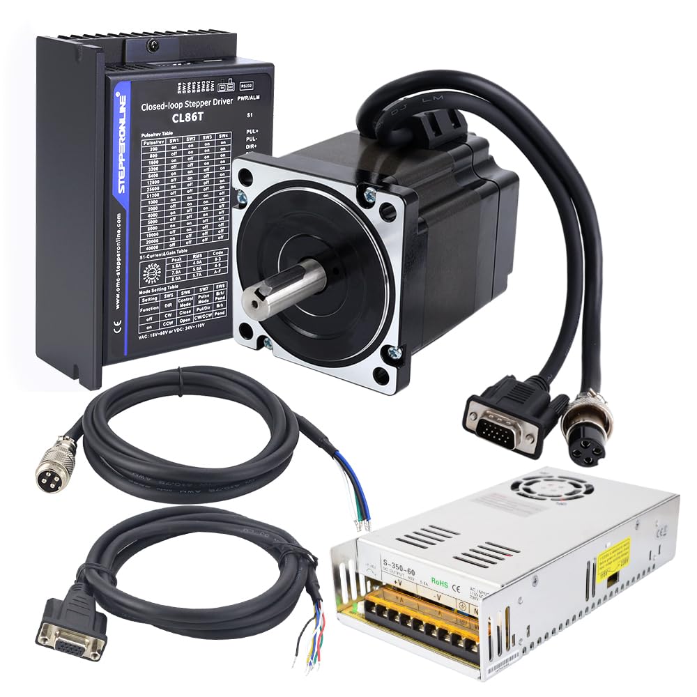 STEPPERONLINE TS-Serie 1 Achse 4,8Nm(679,74oz.in) Nema 34 Closed Loop Schrittmotor-Kit mit Energieversorgung