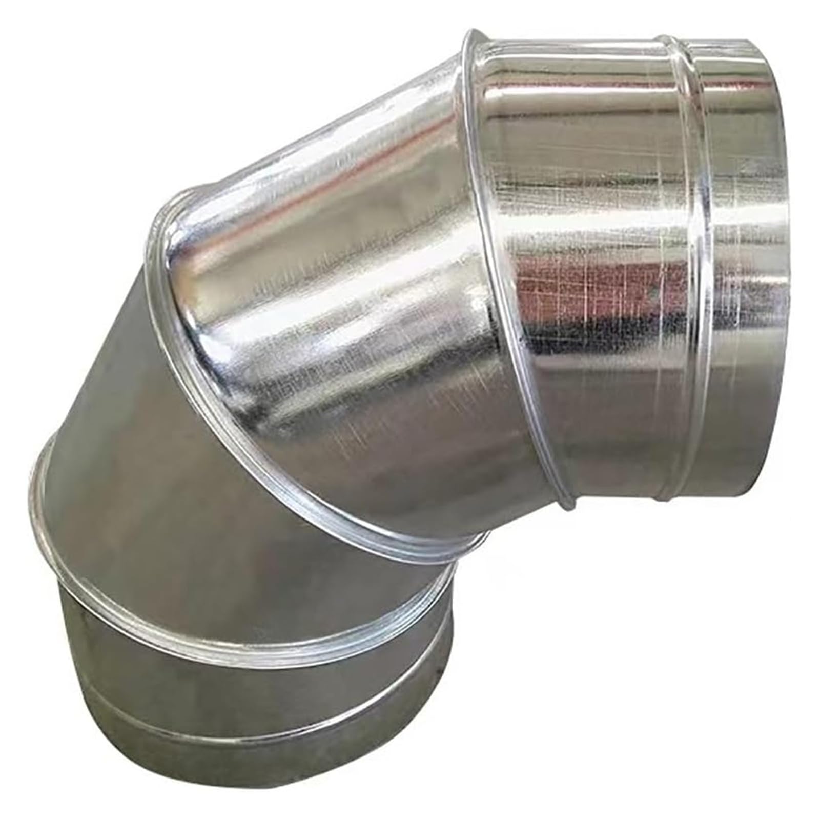 Codo de acero inoxidable for conducto de estufa, adaptador de tubo curvado, unión de conducto en espiral for ventilación de cocina, 100 mm-300 mm(150mm)