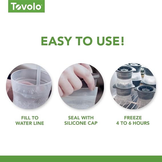 Tovolo, Molds Ice Golf Ball Green, 3 Count