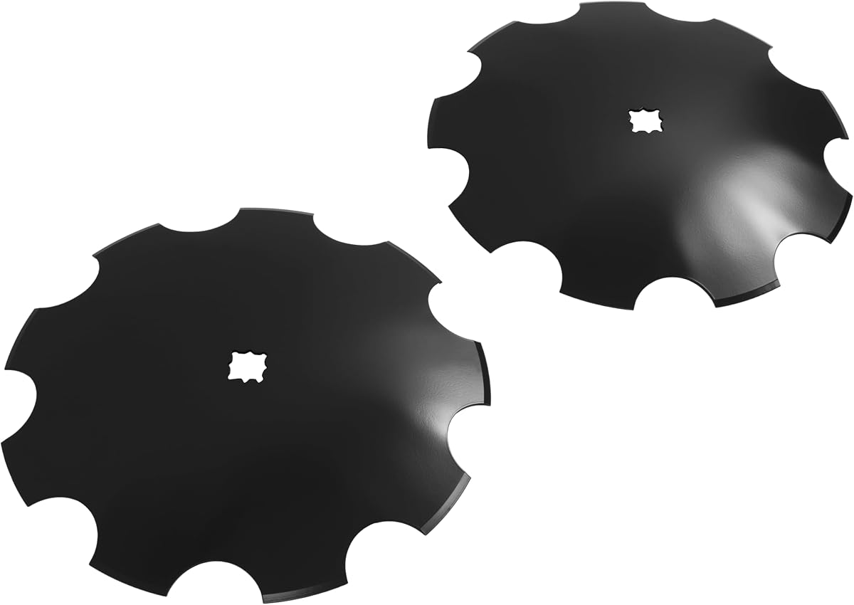WUTIST 2 Pack 18" Disc Blades Compatible with A 1" Or 1-1/8" Square Axle | Not A 7/8" Steel Notched Disc Harrow Blades