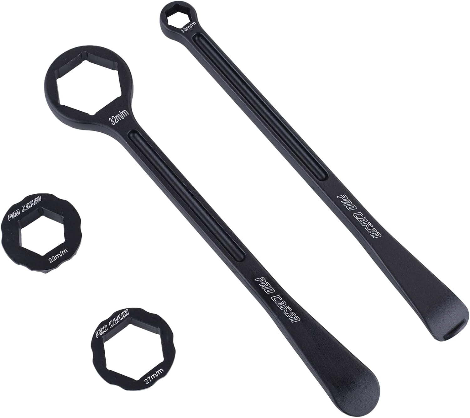 PRO CAKEN 10MM/0.39'' 13MM/0.51'' 22MM/0.87'' 27MM/1.06'' 32MM/1.26''Tire Iron Lever Tool Spoon Motorcycle Tire Change Kit Wrench Set Combo Levers Kit Tire Repair Tool for European Bike XC SX XC EXCF