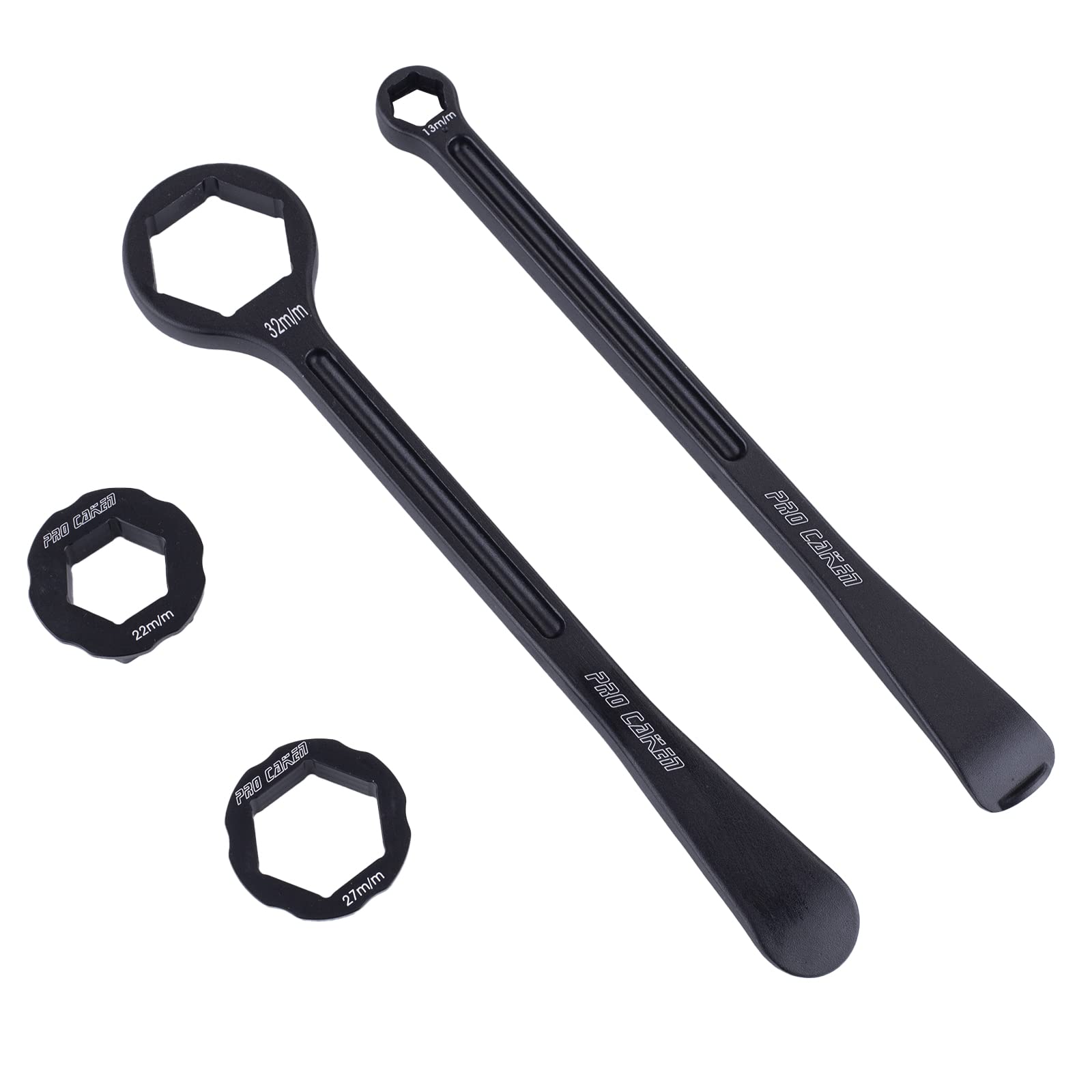 PRO CAKEN 10MM/0.39'' 13MM/0.51'' 22MM/0.87'' 27MM/1.06'' 32MM/1.26''Tire Iron Lever Tool Spoon Motorcycle Tire Change Kit Wrench Set Combo Levers Kit