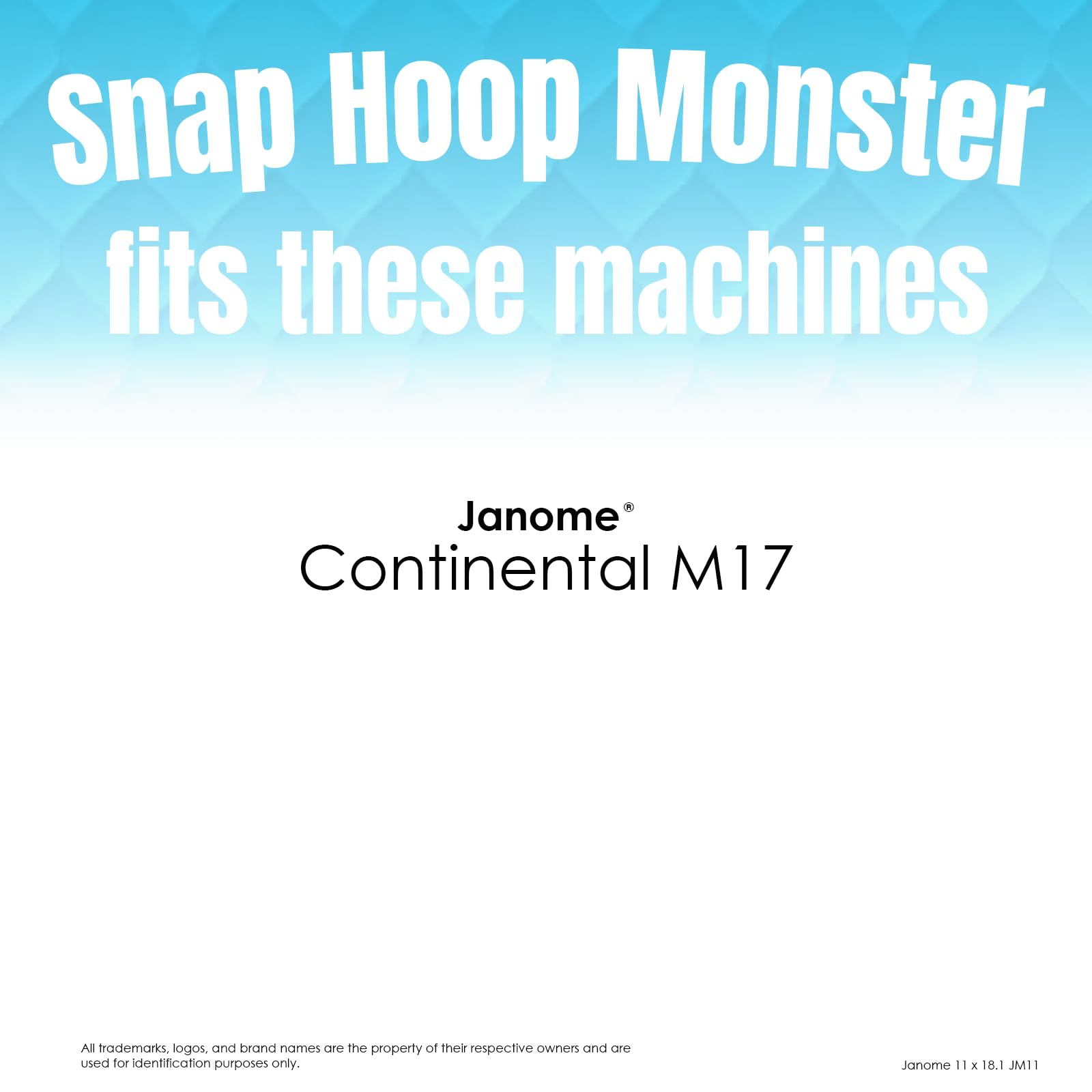 Amazon.com: Snap Hoop Monster for use with Janome® M17 (11