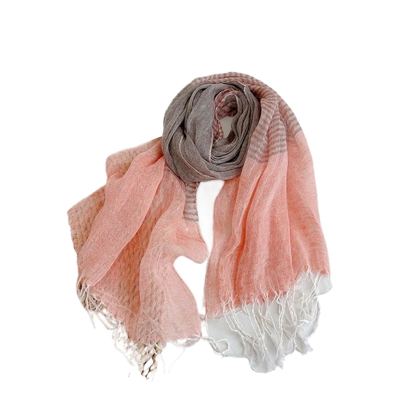 2 piezas de bufandas de lino transpirables for mujer for primavera y verano, bufandas de primavera Para Mujer