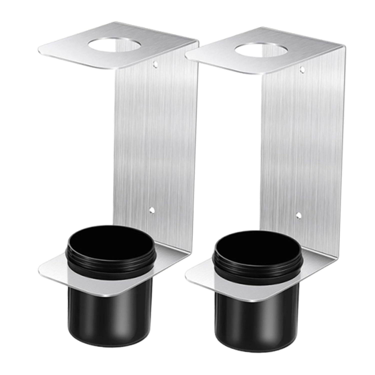 Baoblaze 2X Oil Funnel Holders Wall Mount Portable Heavy Duty with 2 Removable Cups Aluminum Storage Racks for Workspace Shop Garage