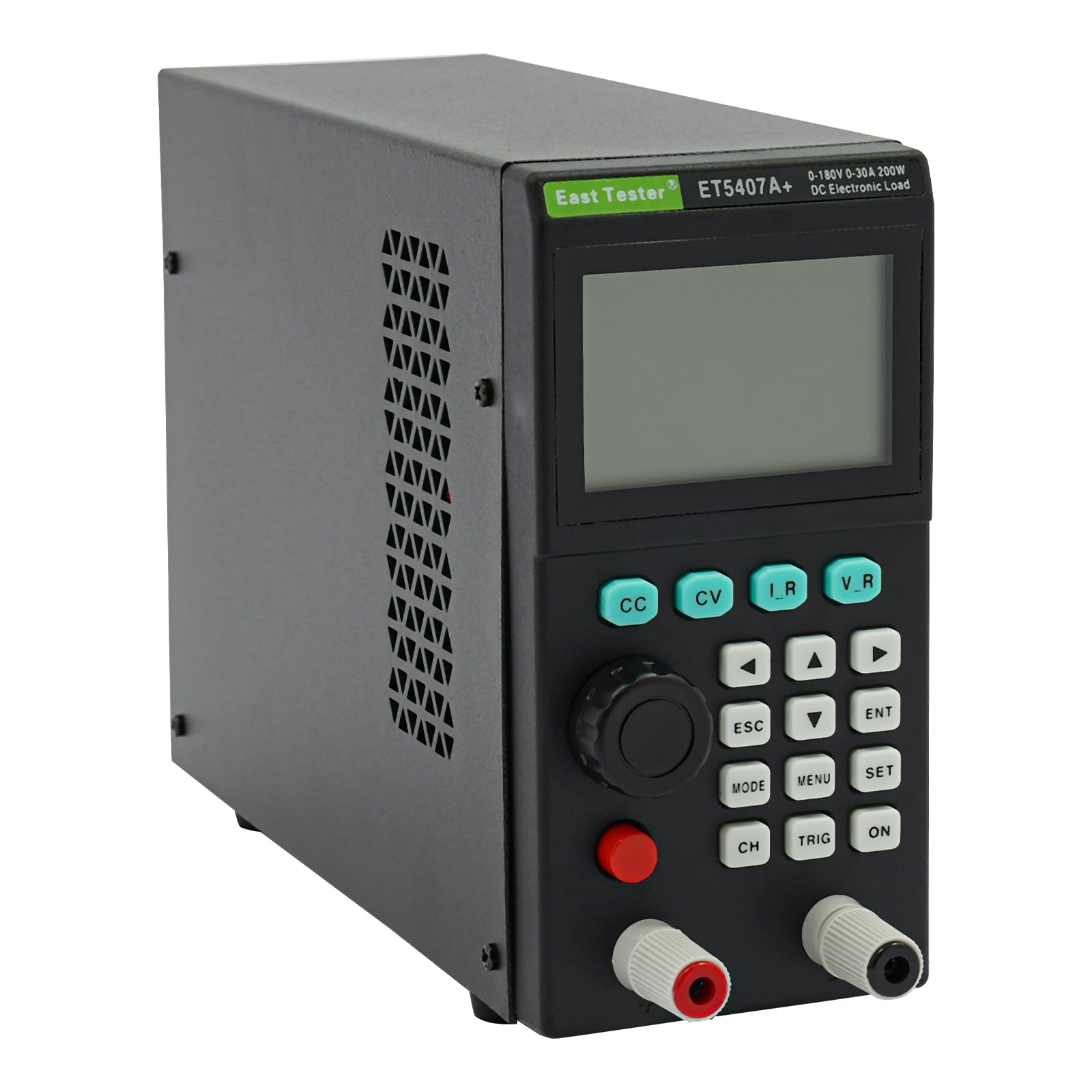 Tester di carico elettronico ET5407 A+ 200W 0-180V 0-30A Display LCD CC, CV, CR, e CP, batteria, dinamico, Sweep, elenco e cortocircuito per carichi elettronici programmabili con corrente