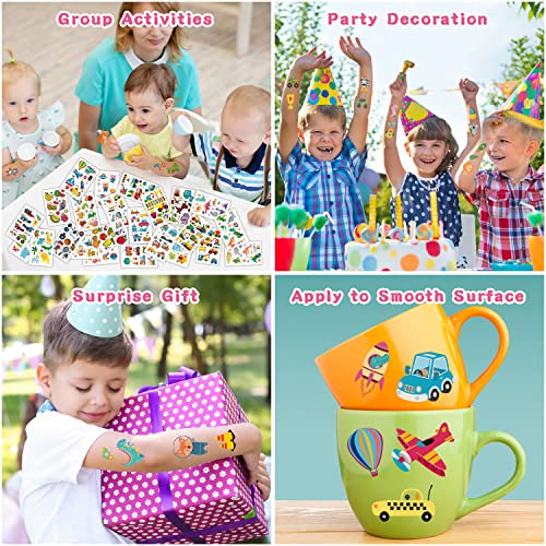 Partywind 580 Styles (56 Sheets) Temporary Tattoos For Boys Party Supplies, Waterproof Tattoo Stickers For Kids Party Favors With Dinosaur/Cars/Space And More, Birthday Gifts Goodie Bag Stuffers #TOP4