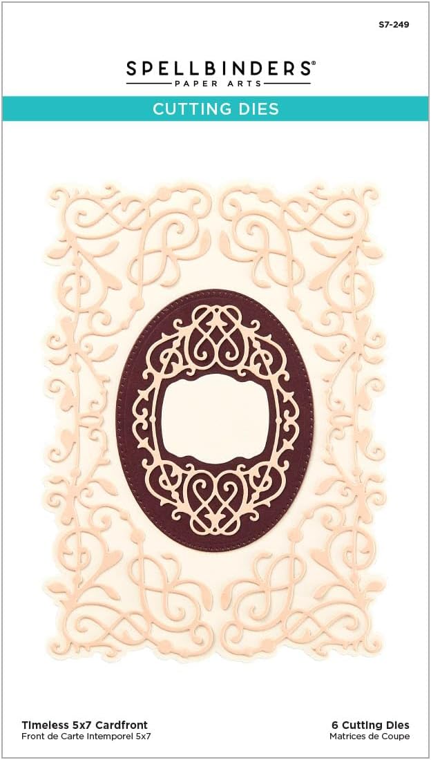 Spellbinders Timeless 5 x 7 カードフロント エッチングダイ、金属