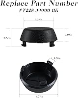 Vista 3 de Tapas de parachoques trasero compatible con Toyota Tundra 2000 2001 2002 2003 2004 2005 2006 Reemplazo #: PT228-34000-BK (2 unidades)