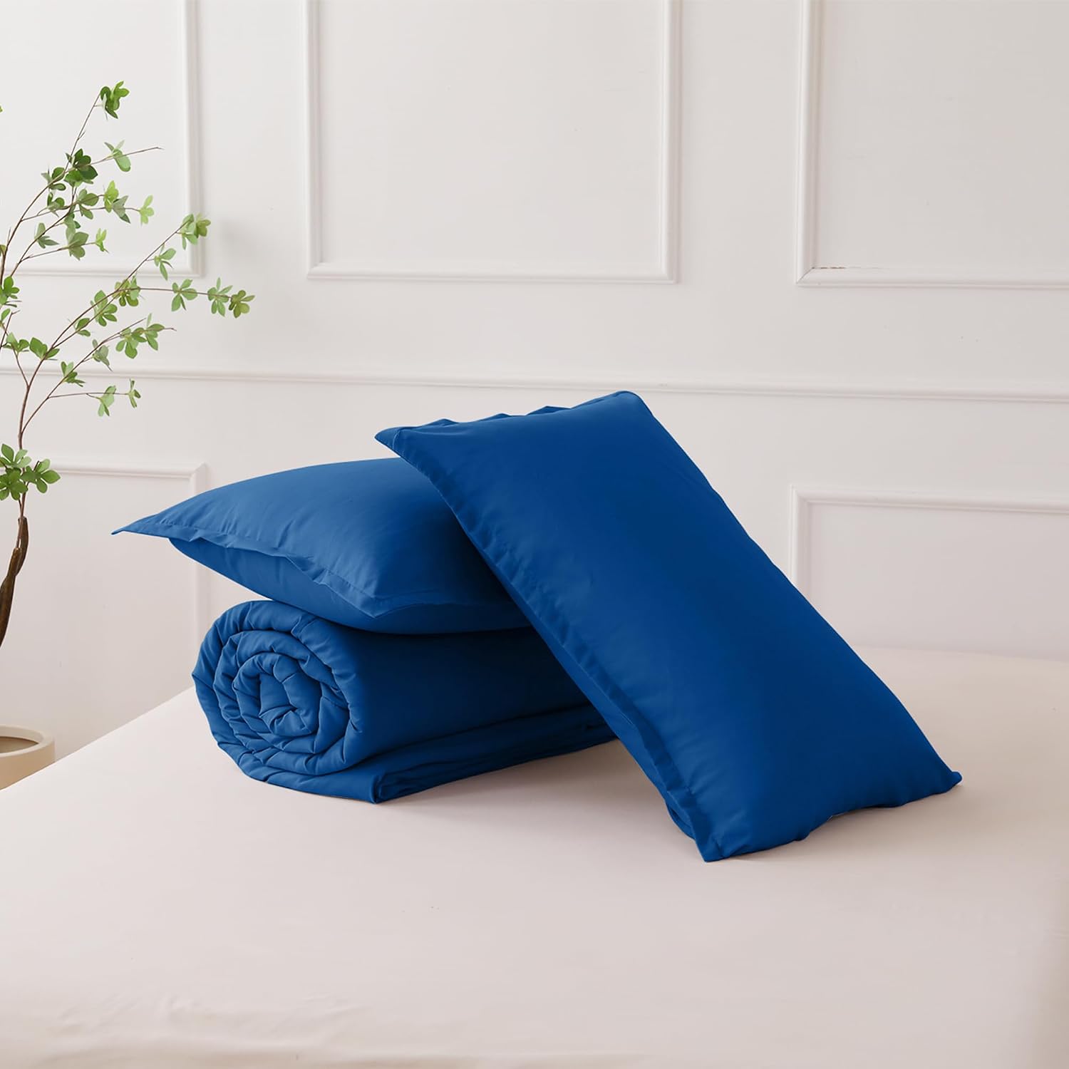 Shatex Comorter Set Queen Size 3pcs Bedding Set, Soft Queen Comforter for All Season, Royal Blue