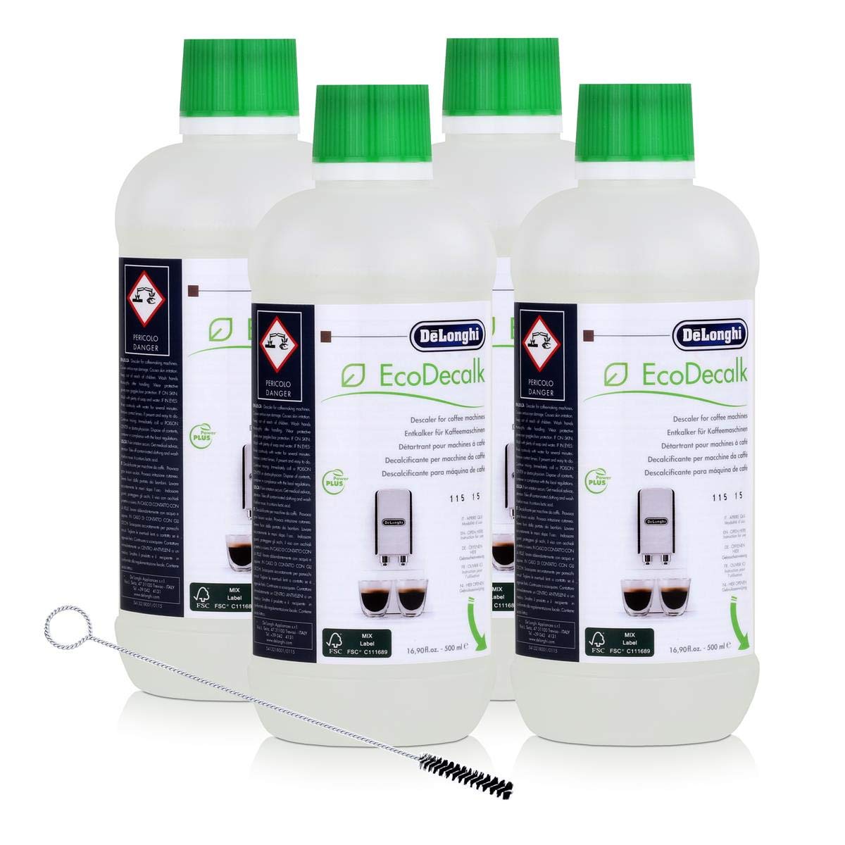 De'Longhi EcoDecalk Descaler, Eco-Friendly Universal Descaling Solution for Coffee