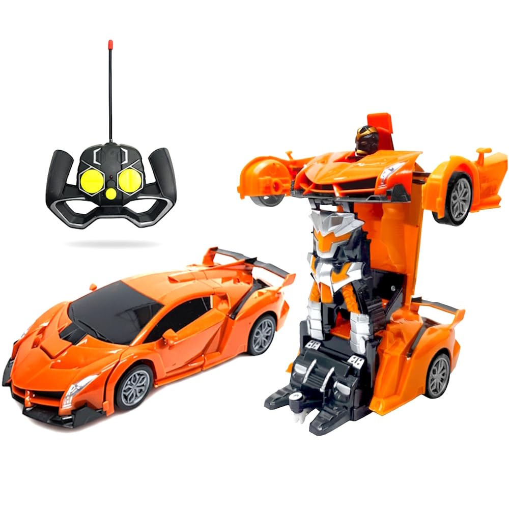 Super Carro Transforma Robô Controle Sem Fio Carrinho Ferrar