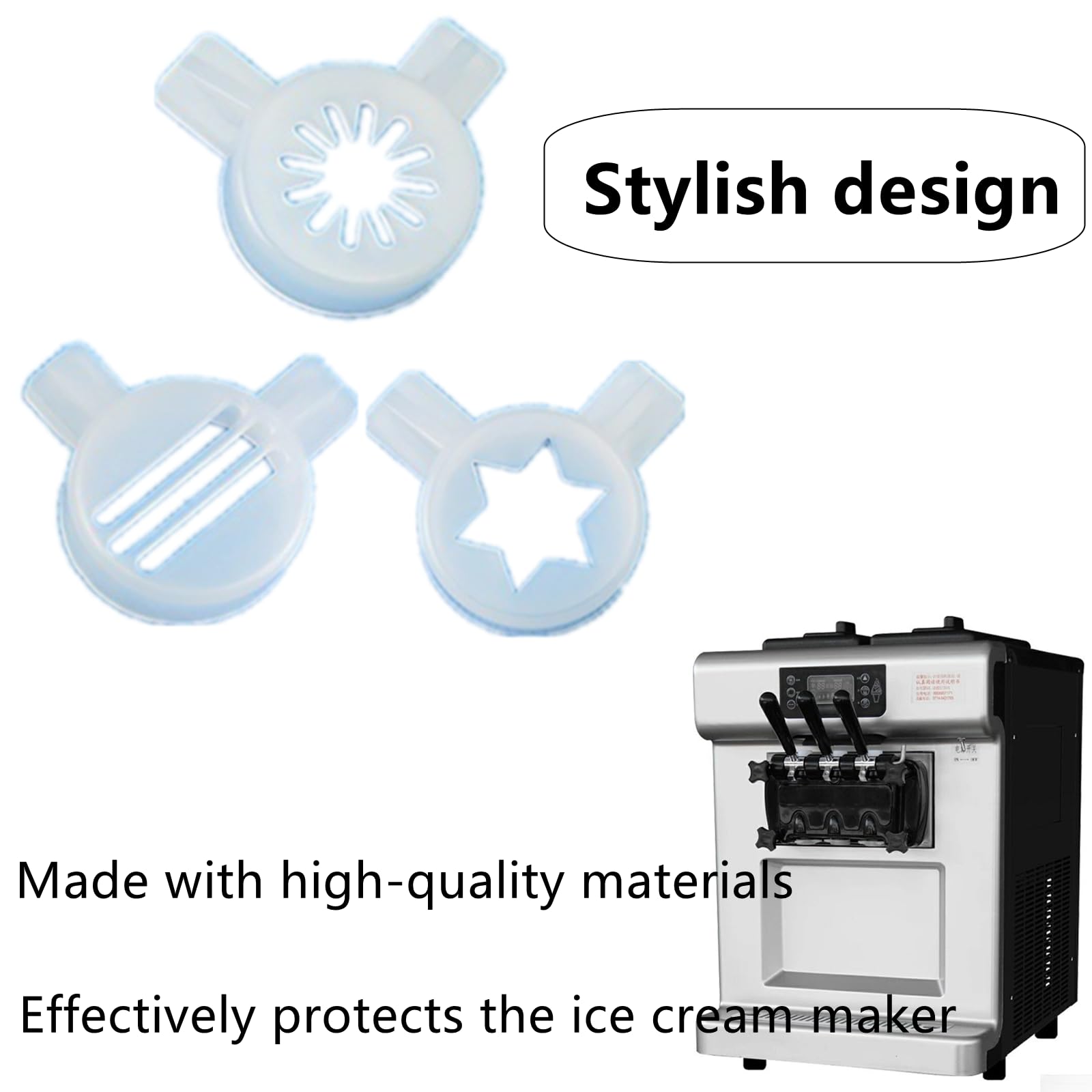 Ice Cream Machine Caps - Hexagram, Snowflakes & Sandwiches -3