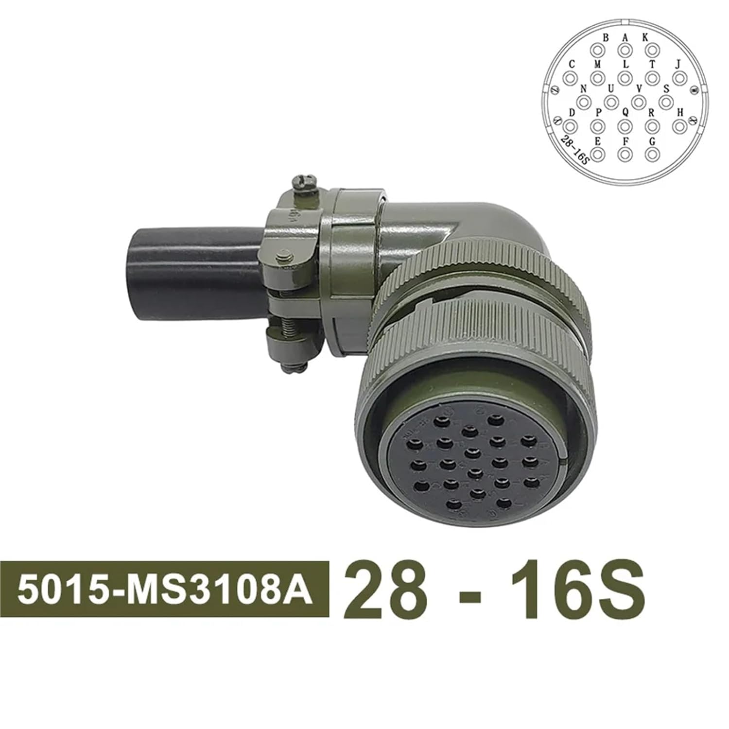 5015 Military Specification Connectors MIL-C Circular 28-3 28-16 28-20 MS3102A MS3106A MS3108A 1Pcs(Plug 3108 28-16S)
