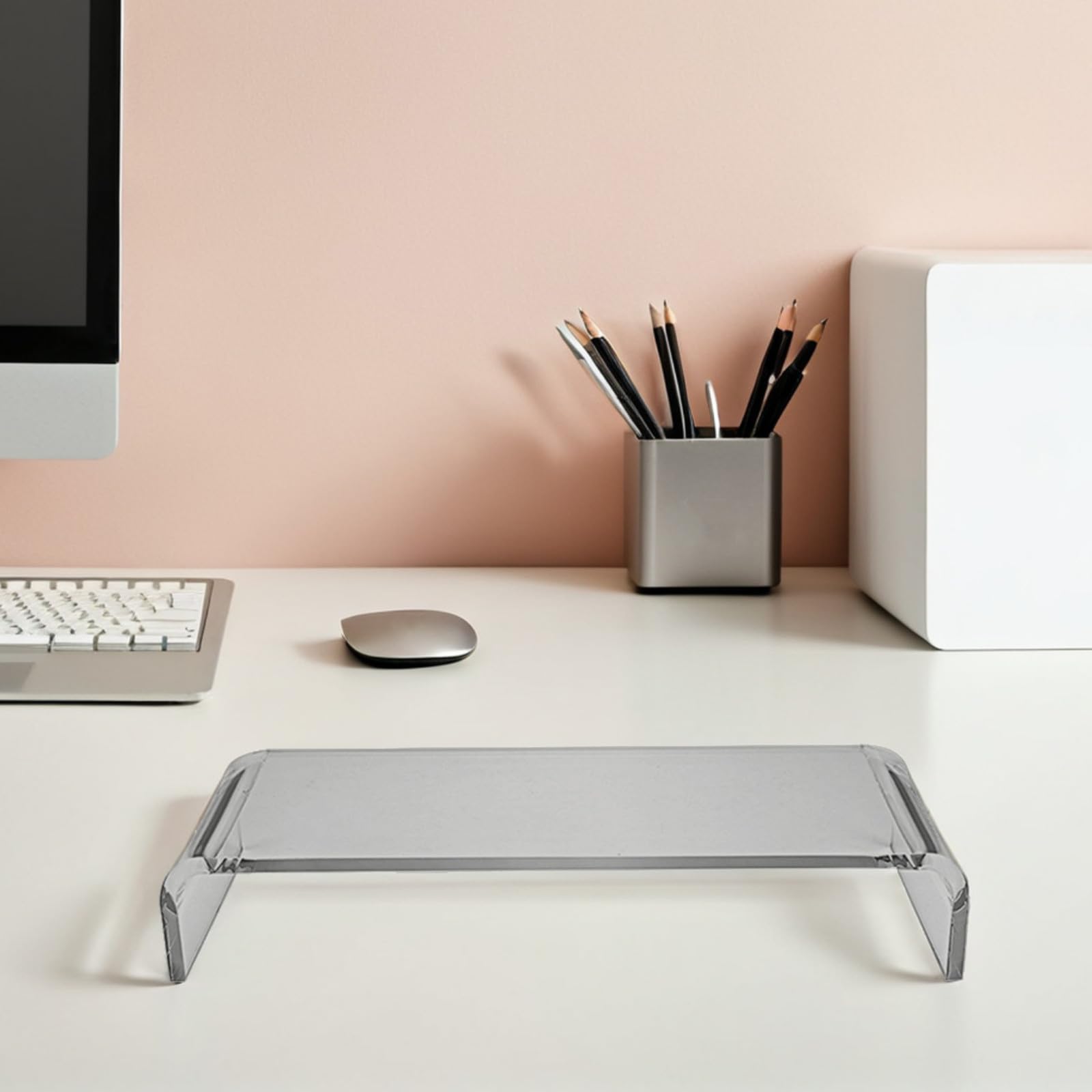 MAGICLULU Supporto Decor Tavolo da Monitor e Acrilico Resistente in'abrasione Rialzo Scrivania, per Home Office e Festa Scuola