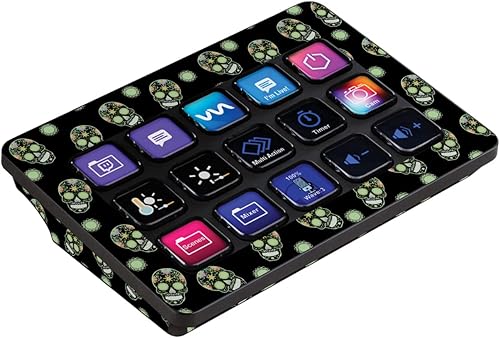 MightySkins Skin compatible con Elgato Stream Deck MK.2 - Cráneos nocturnos  Cubierta protectora de vinilo duradera y única  Fácil de aplicar,
